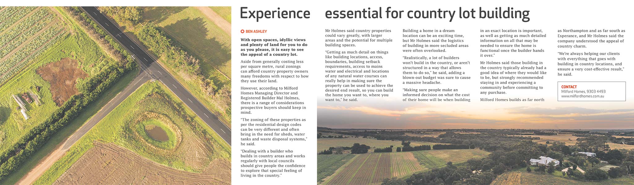 Experience Essential for country lot building