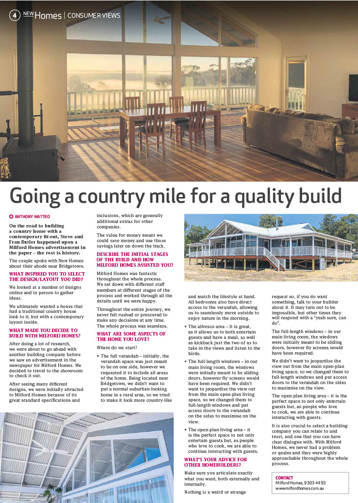 Going a country mile for a quality build